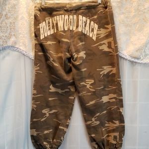 WINGS CAMOUFLAGE CROP SWEAT PANTS SZ S